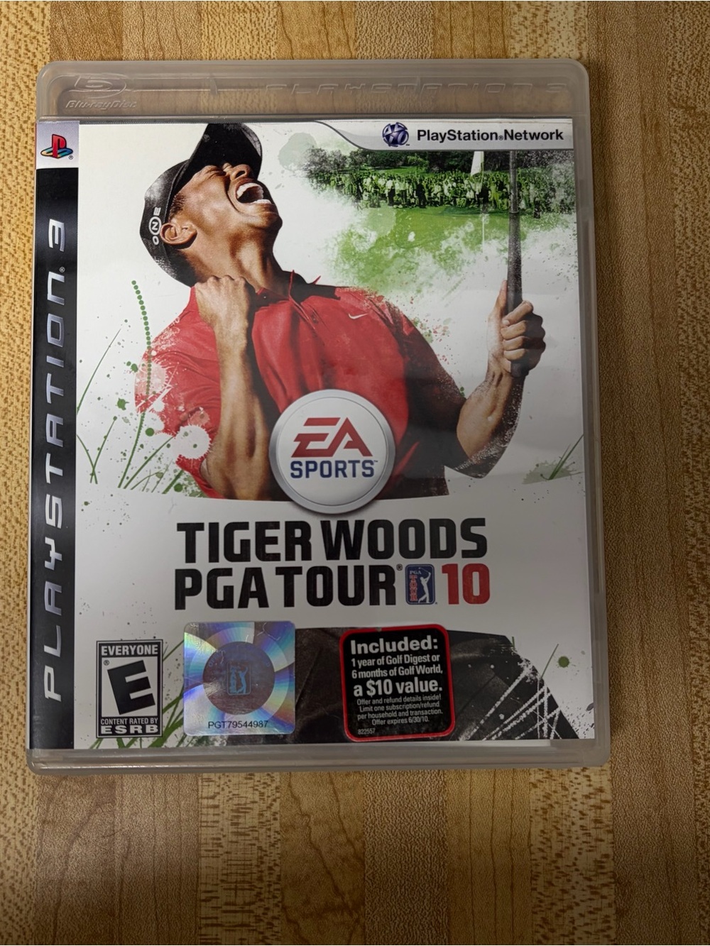 Sony PlayStation 3 Tiger Woods PGA Tour 10 - Red, Black, White